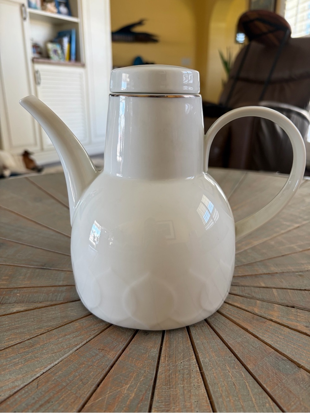 Vintage Rosenthal Platinum Band coffee pot from the "Lotus" collection